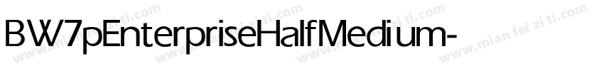 BW7pEnterpriseHalf Medium字体转换